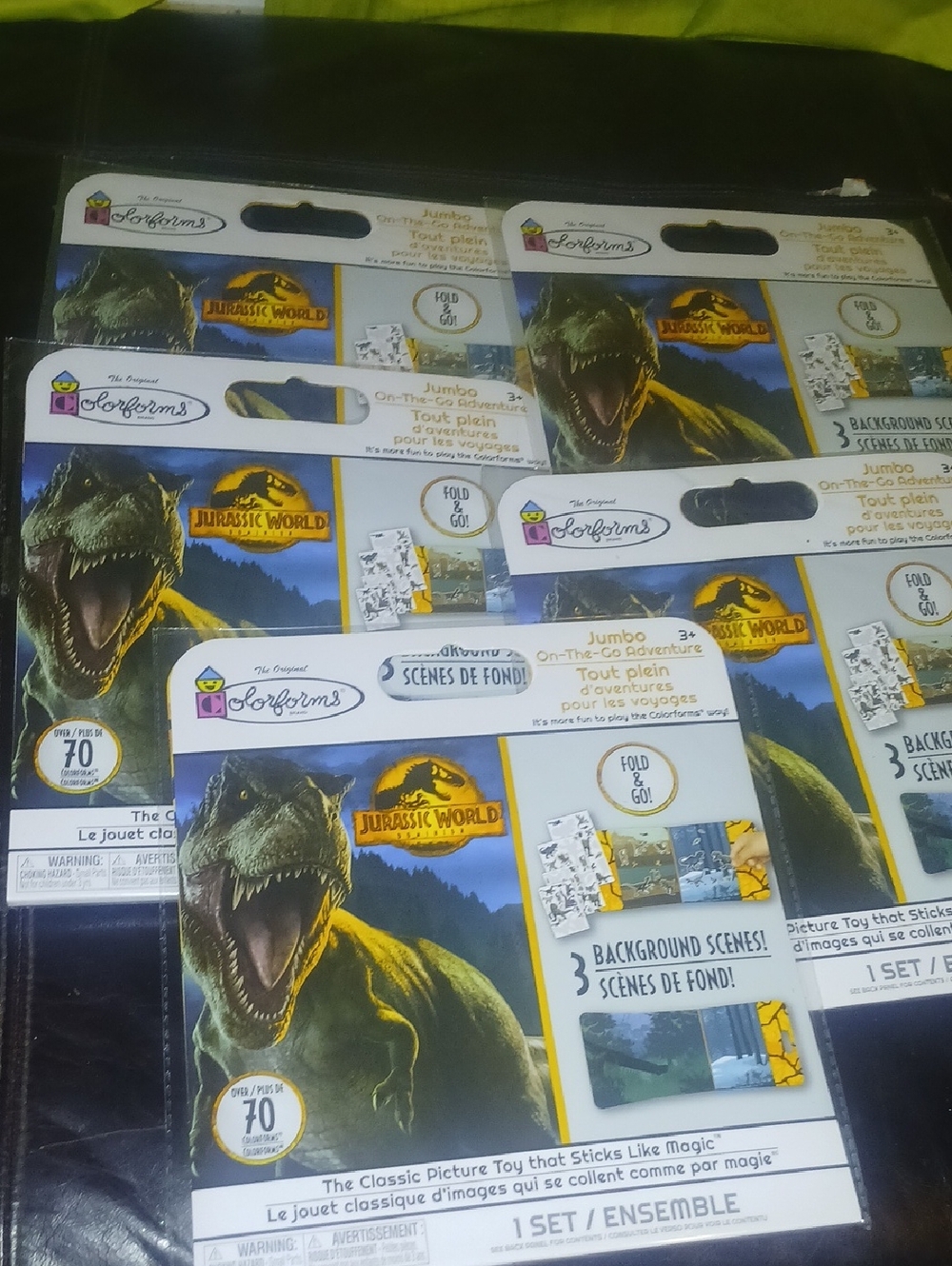 Jurassic World Background Scenes Pack - Green & Yellow Dino Artwork
